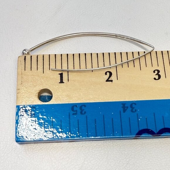 Silpada Sterling Silver Balancing Act Threader Earrings Signed #W1307 - Picture 5 of 7